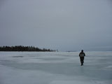 Фотоотчет: Пешком за хариусом. Далее открытое озеро, до противоположного берега около 30 км.